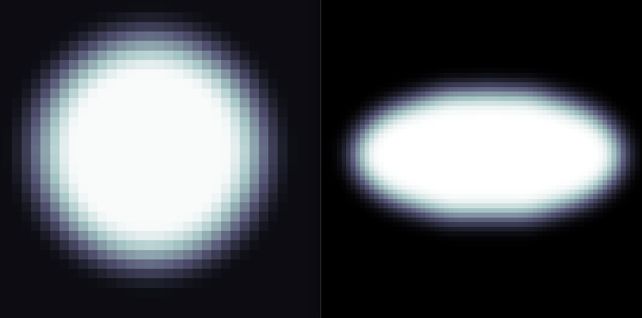 images illustrating the 2D Tukey window